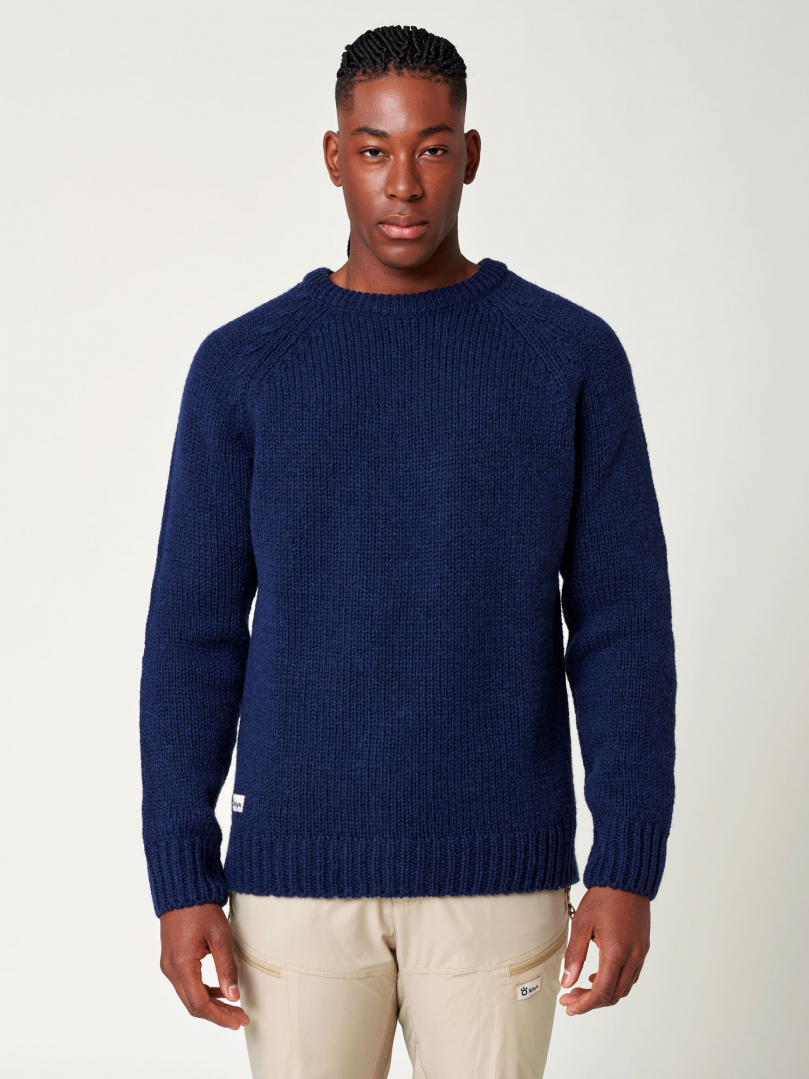 Men's Norrby Wool Sweater - Navy in the group Men's / Knitwear at RÖYK (11001201_r)