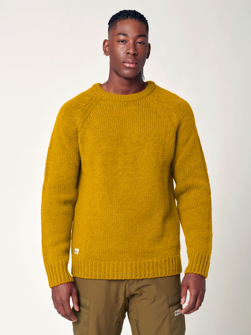 Men's Norrby Wool Sweater - Yellow Fall in the group Men's / Hoodies & sweaters / Knitwear at Röyk (1100861_r)