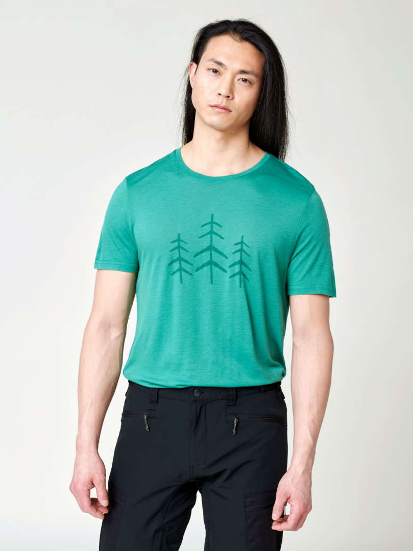 Men's Merino T-shirt - Trees in the group Men's / Hoodies & sweaters / T-shirts / 3 for 2 at Röyk (111011_r)