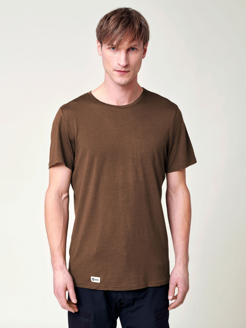 Men's Merino T-shirt - Brown in the group Men's / Hoodies & sweaters / T-shirts / 3 for 2 at Röyk (111501_r)