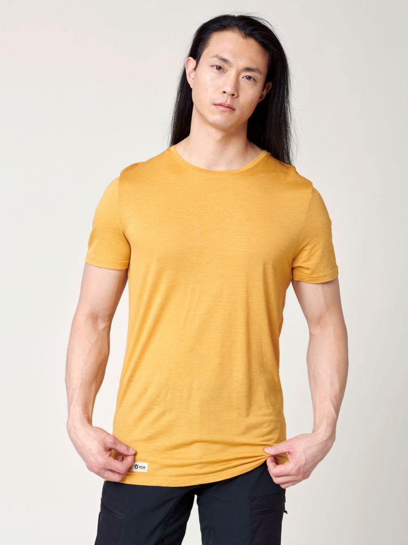 Men's Merino T-shirt - Yellow Bronze in the group Men's / Hoodies & sweaters / T-shirts / 3 for 2 at Röyk (113861_r)