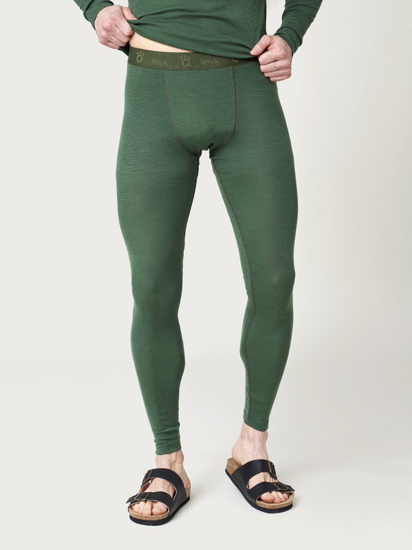 Men's Merino/Bamboo Long Pants - Forest Green in the group Men's / Base-layers at Röyk (114811_r)