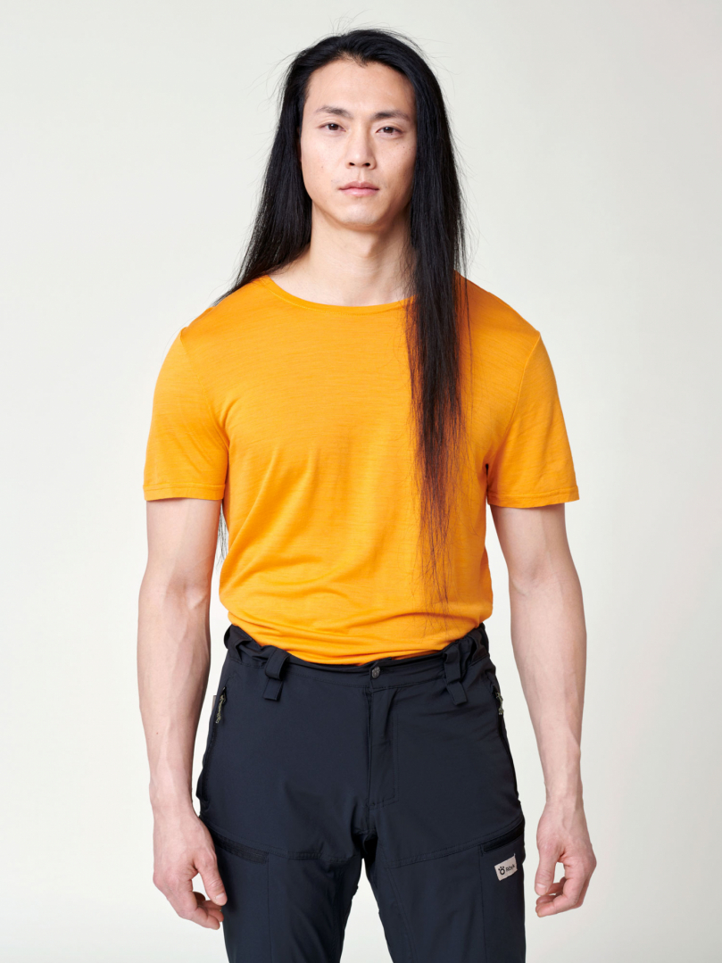 Men's Merino T-shirt - Orange in the group Men's / T-shirts at Röyk (117341_r)