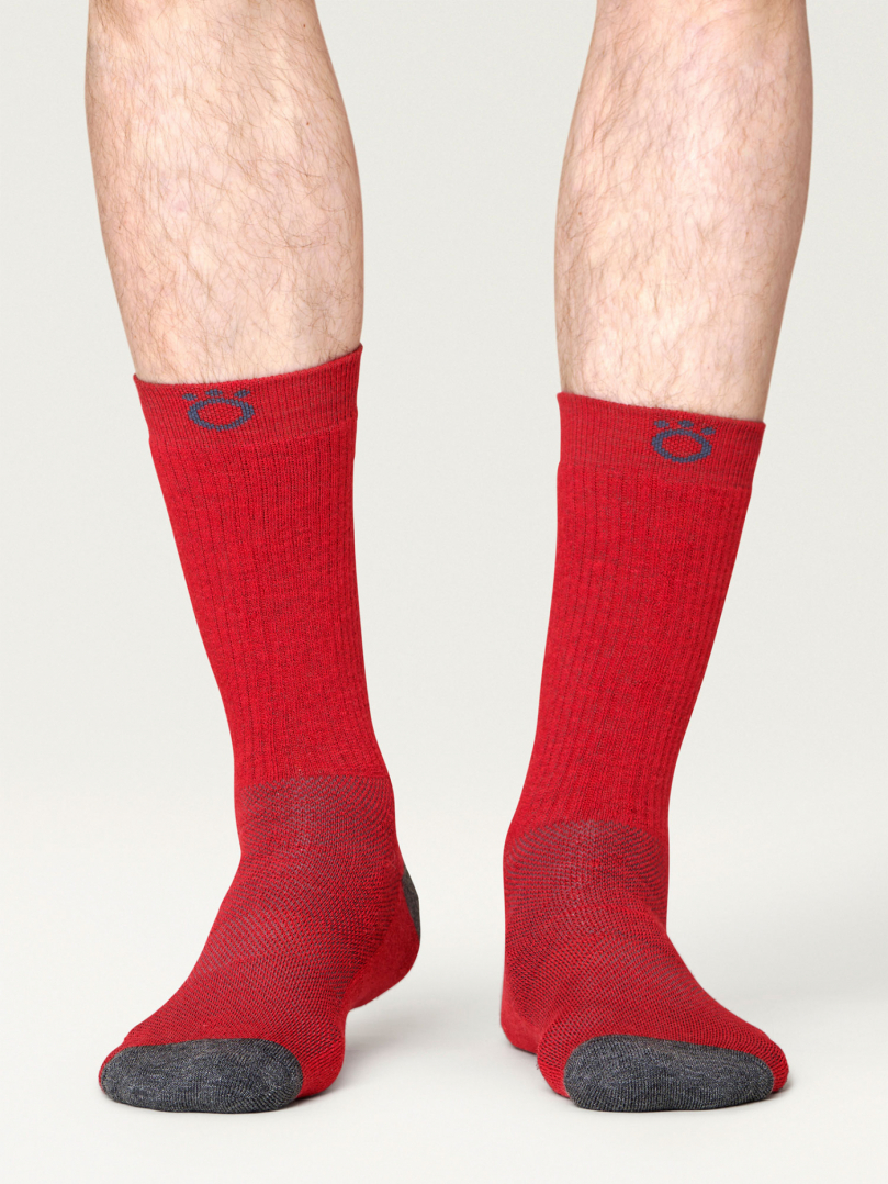 Hiker Merino Mid Socks - Red Wine in the group Accessories / Socks / Hiking socks at RÖYK (13003243436_r)