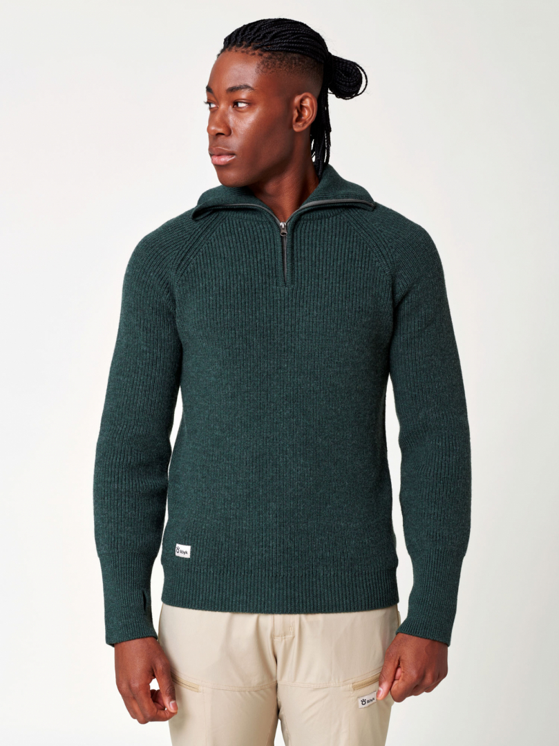 Half zip wool sweater new arrivals