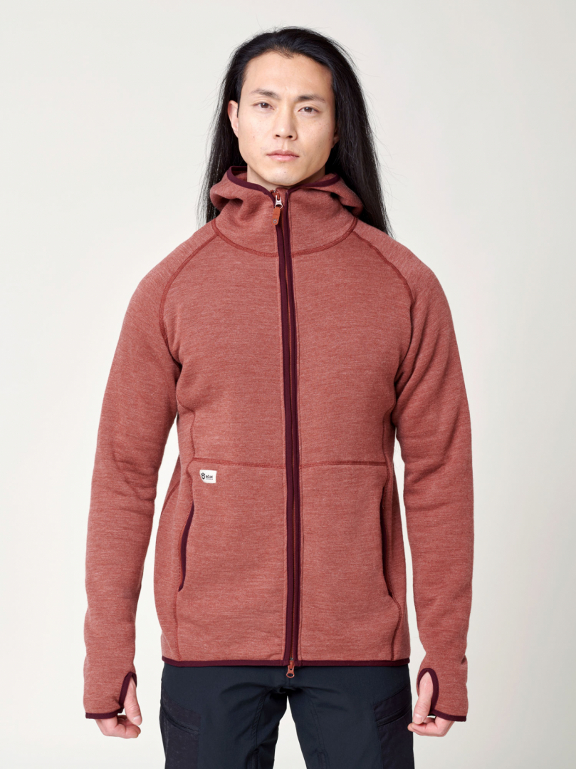 Mens merino wool full cheap zip hoodie