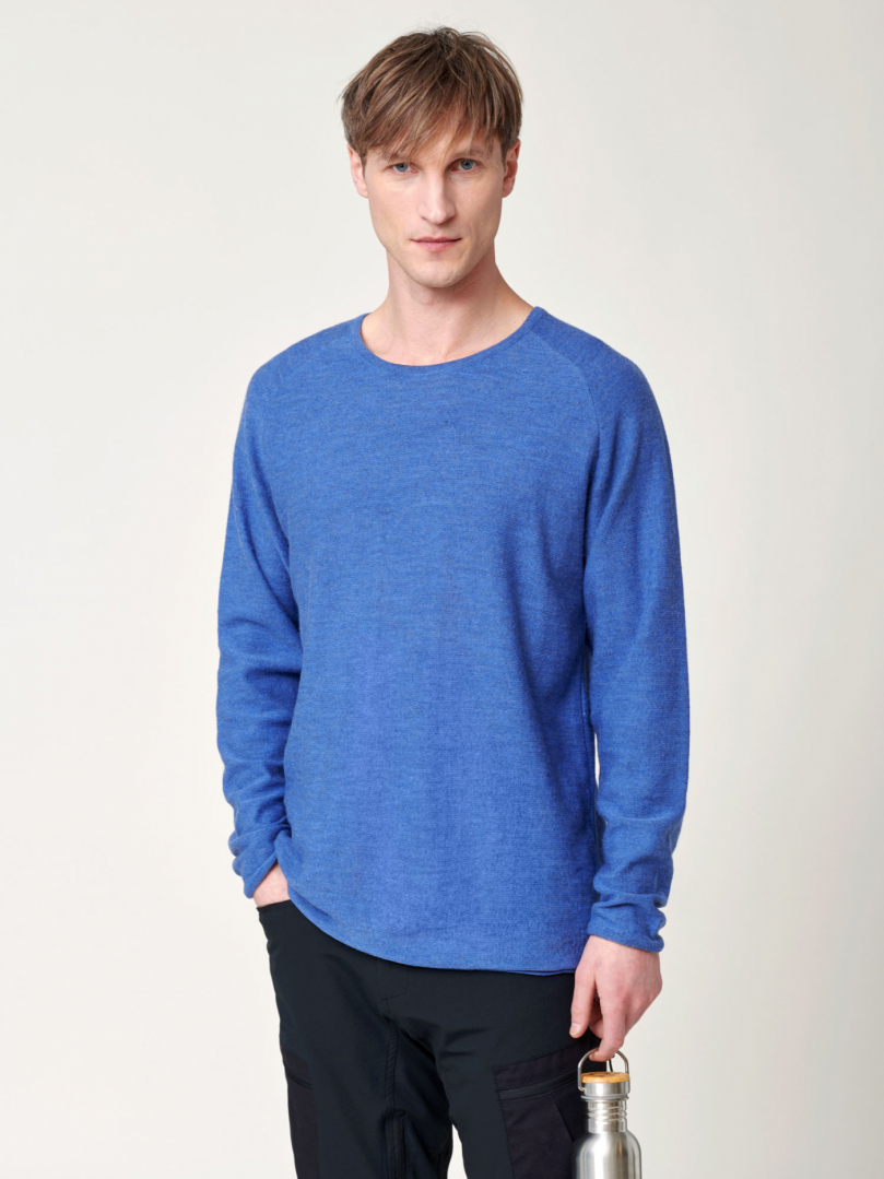 Men's Stray Merino Sweater - Denim Blue in the group Men's / Knitwear at RÖYK (18721201_r)