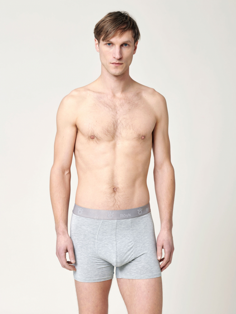 Men s Bamboo Boxer Gray Marl