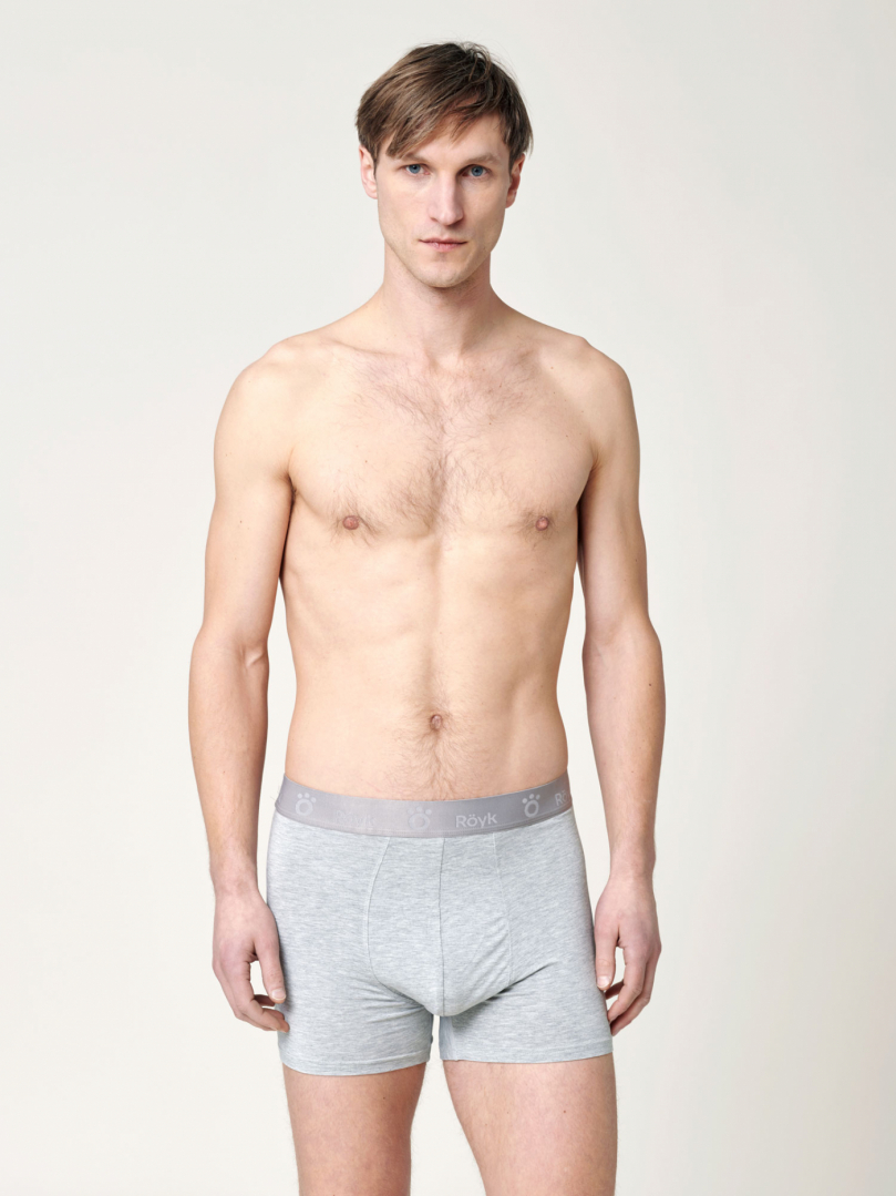Men's Bamboo Boxer - Gray Marl in the group Men's / Underwear at Röyk (1930291_r)