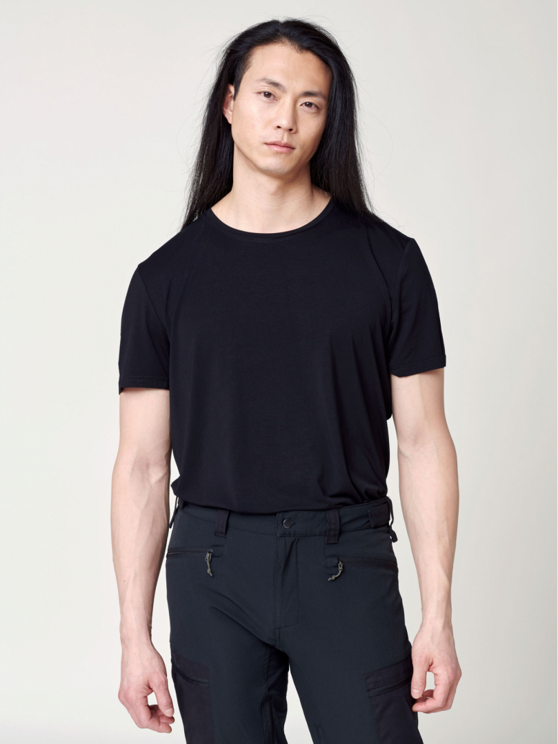 Men's Bamboo T-shirt - Black in the group Men's / Hoodies & sweaters / T-shirts at Röyk (1955081_r)