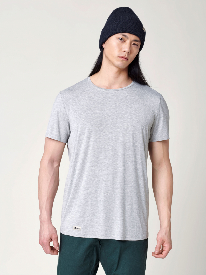 Men's Bamboo T-shirt - Gray Marl in the group Men's / Hoodies & sweaters - Men's / T-shirt - Men's at Röyk (1955291_r)