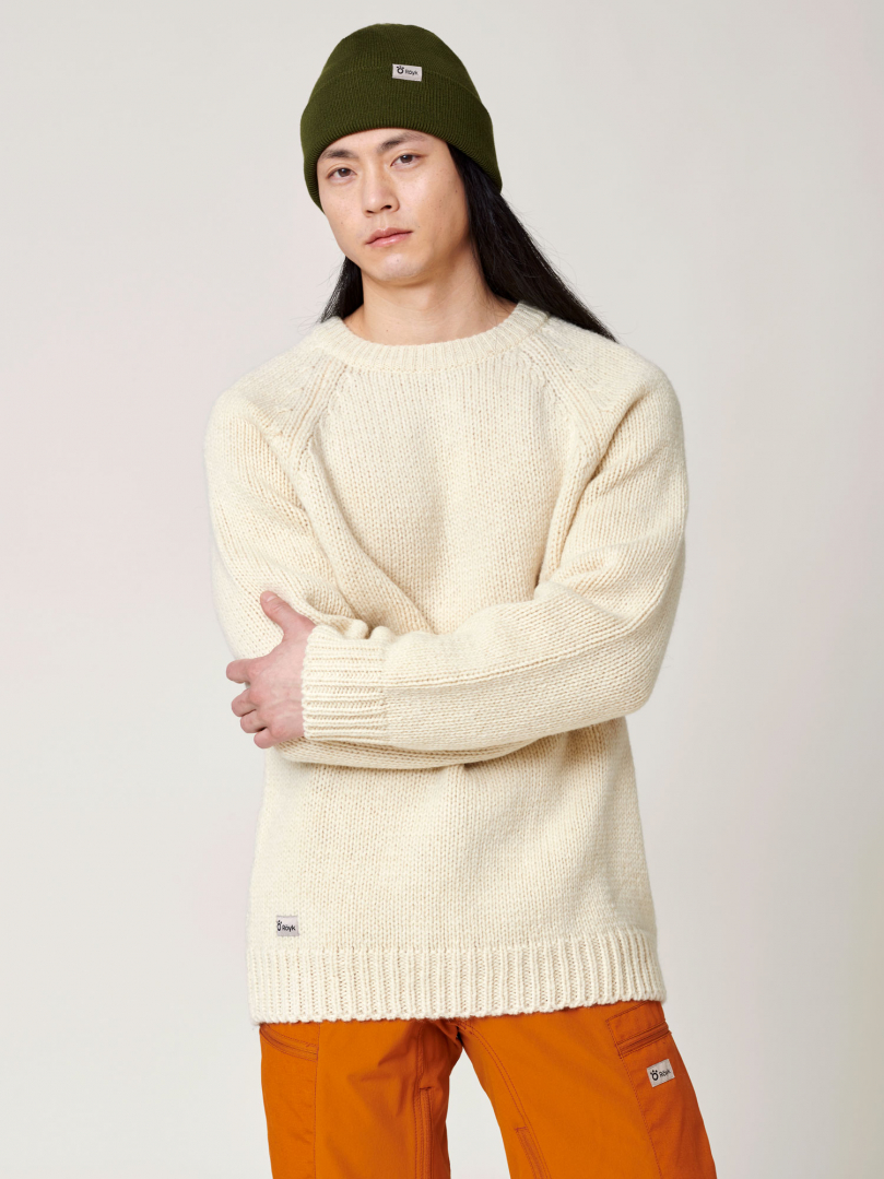 Men's Norrby Wool Sweater - Natural White in the group Men's / Knitwear at RÖYK (19911_r)