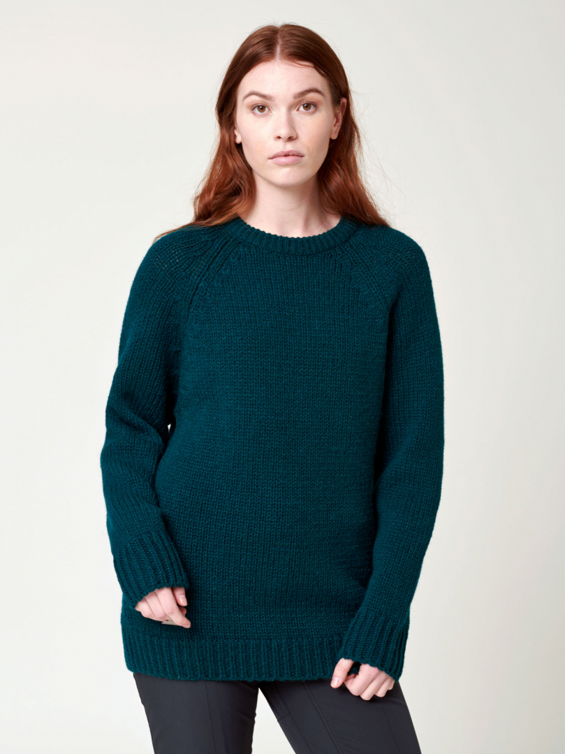 Women's Norrby Wool Sweater - Forest Green in the group Women's / Hoodies & sweaters at Röyk (210010_r)