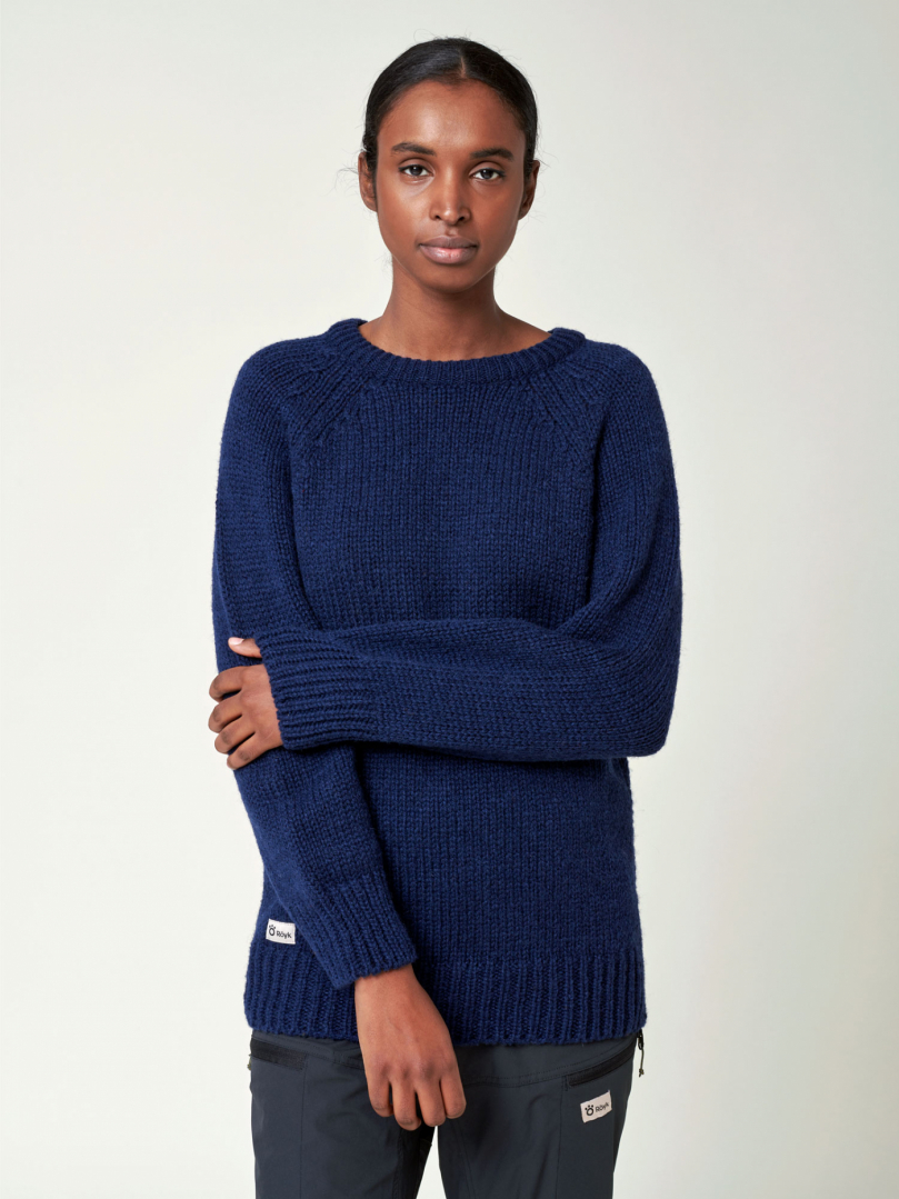 Women's Norrby Wool Sweater - Navy in the group Women's / Hoodies & sweaters at Röyk (21001200_r)