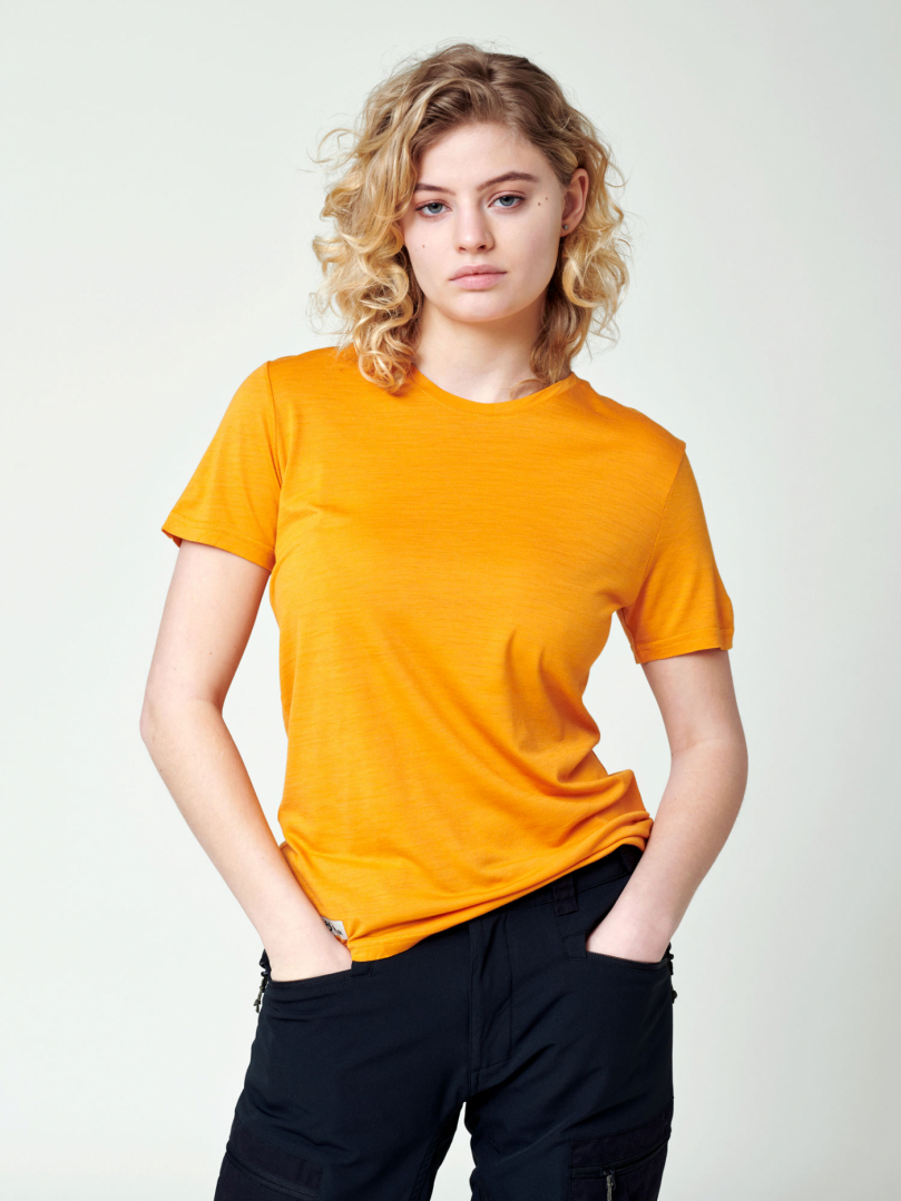 Women's Merino T-shirt - Orange in the group Women's / Hoodies & sweaters / T-shirt at Röyk (227340_r)