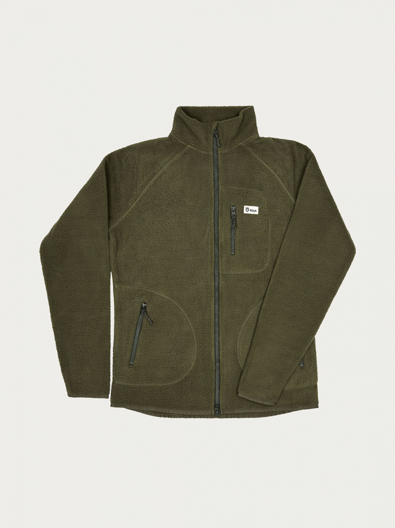 Women's Soft Pile Jacket - Dark Olive in the group Women's / Hoodies & sweaters at RÖYK (2626850_r)