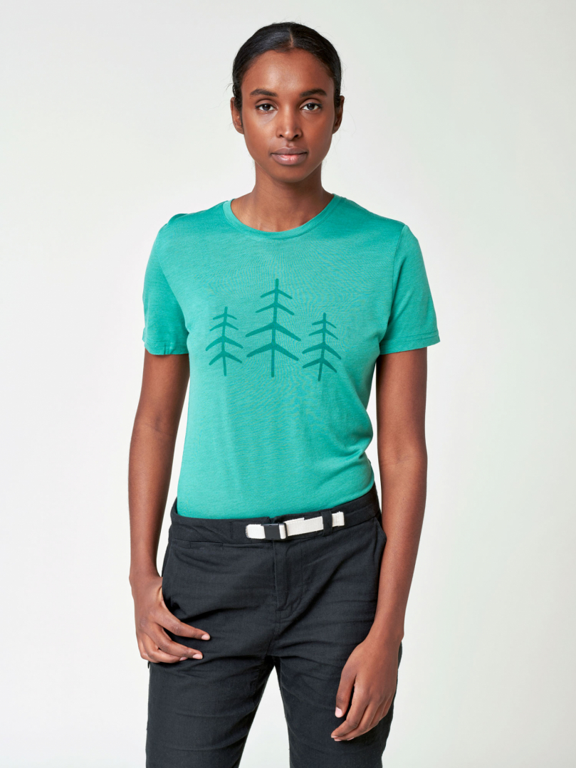 Women's Merino T-shirt - Trees in the group Women's / Hoodies & sweaters / T-shirt / 3 for 2 at Röyk (28551010_r)