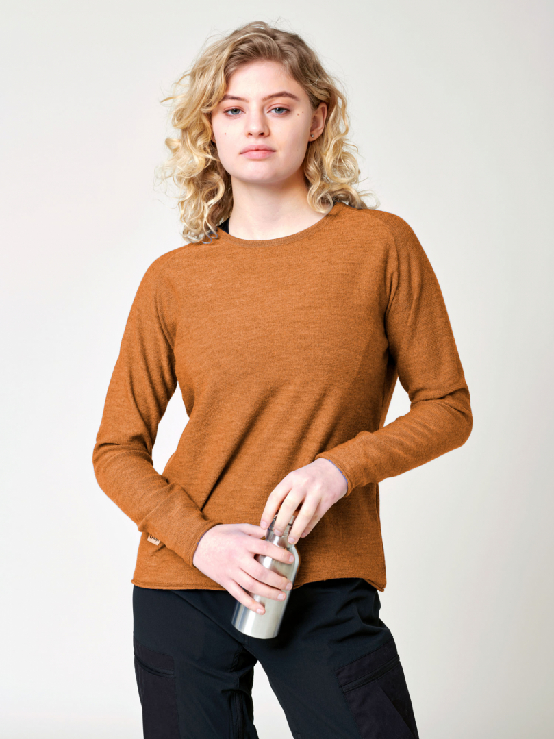 Women's Stray Merino Sweater - Burnt Orange in the group Women's / Knitwear at RÖYK (28727340_r)