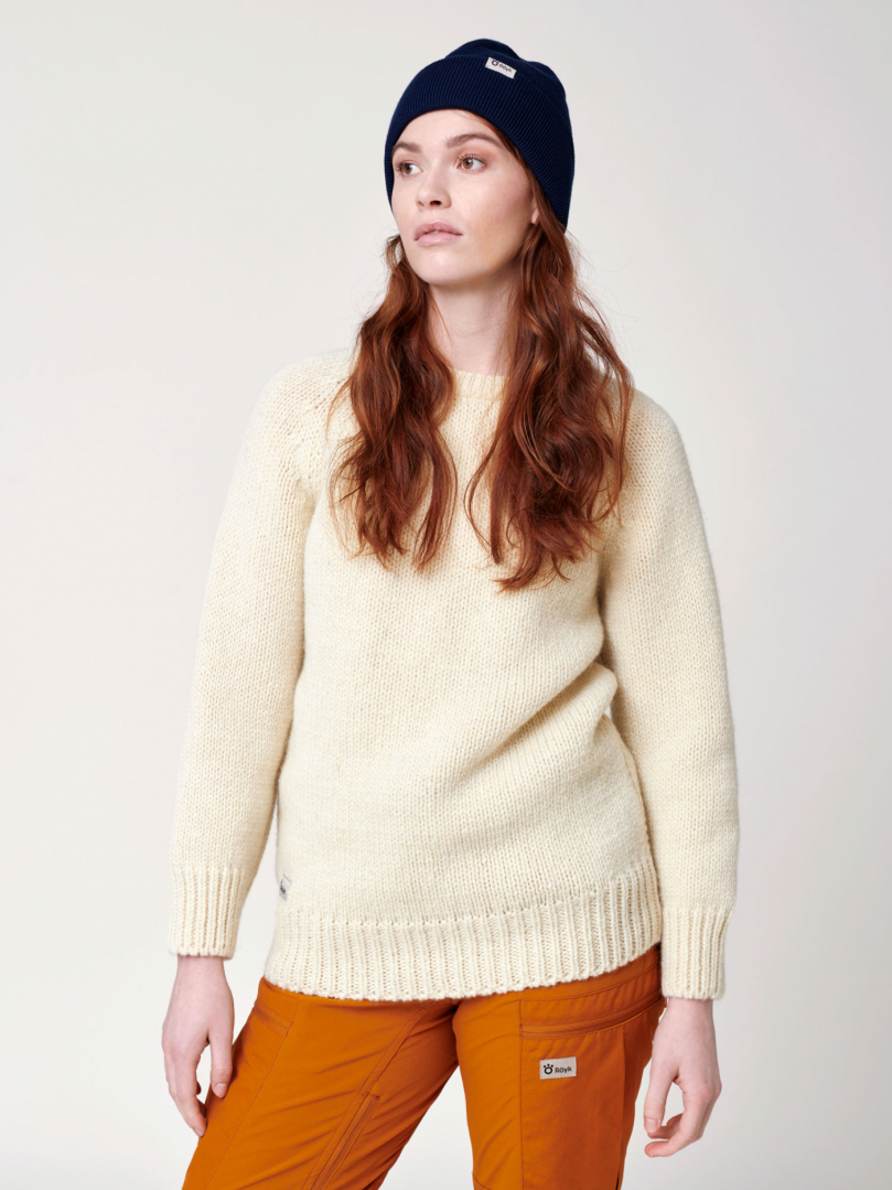 Women's Norrby Wool Sweater - Natural White in the group Women's / Knitwear at Röyk (29915_r)