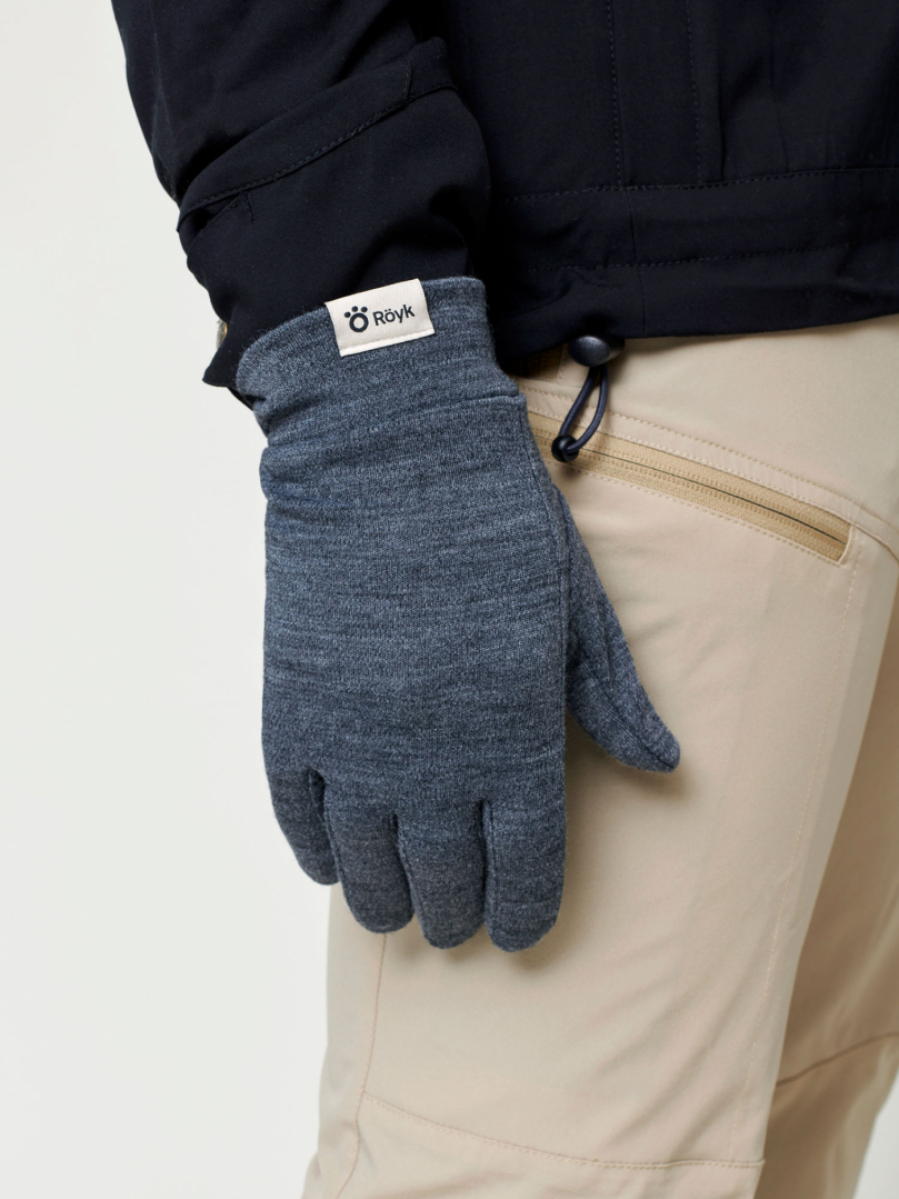 Merino Gloveliner - Anthracite in the group Accessories / Mittens / Wool gloves at Röyk (36501123_r)