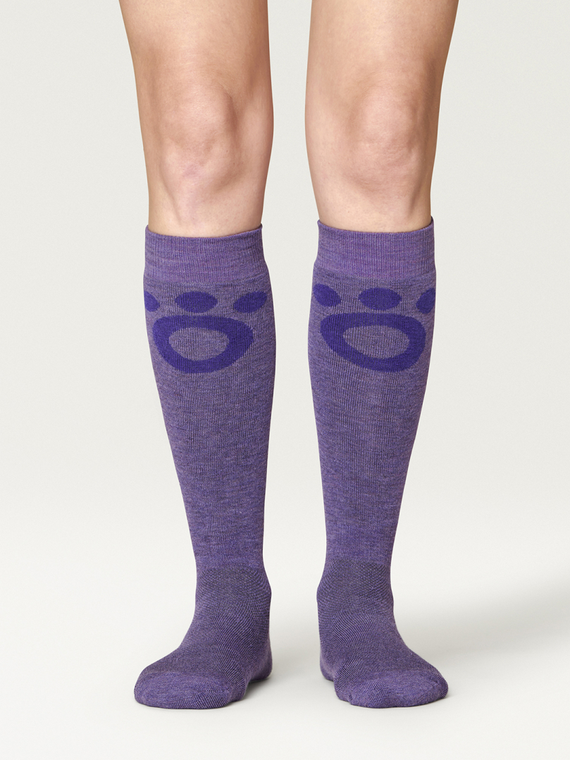 Skier Merino Mid Socks - Purple i gruppen Accessoarer / Strumpor / Skidsockor hos Röyk (5001083436_r)