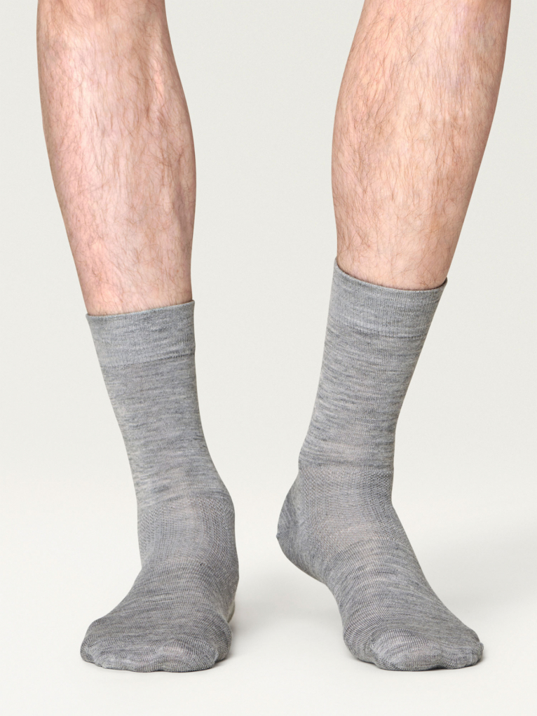 Everyday Merino Socks - Light Grey 34-36 i gruppen Accessoarer / Strumpor / Vardagsstrumpor hos Röyk (700883436)