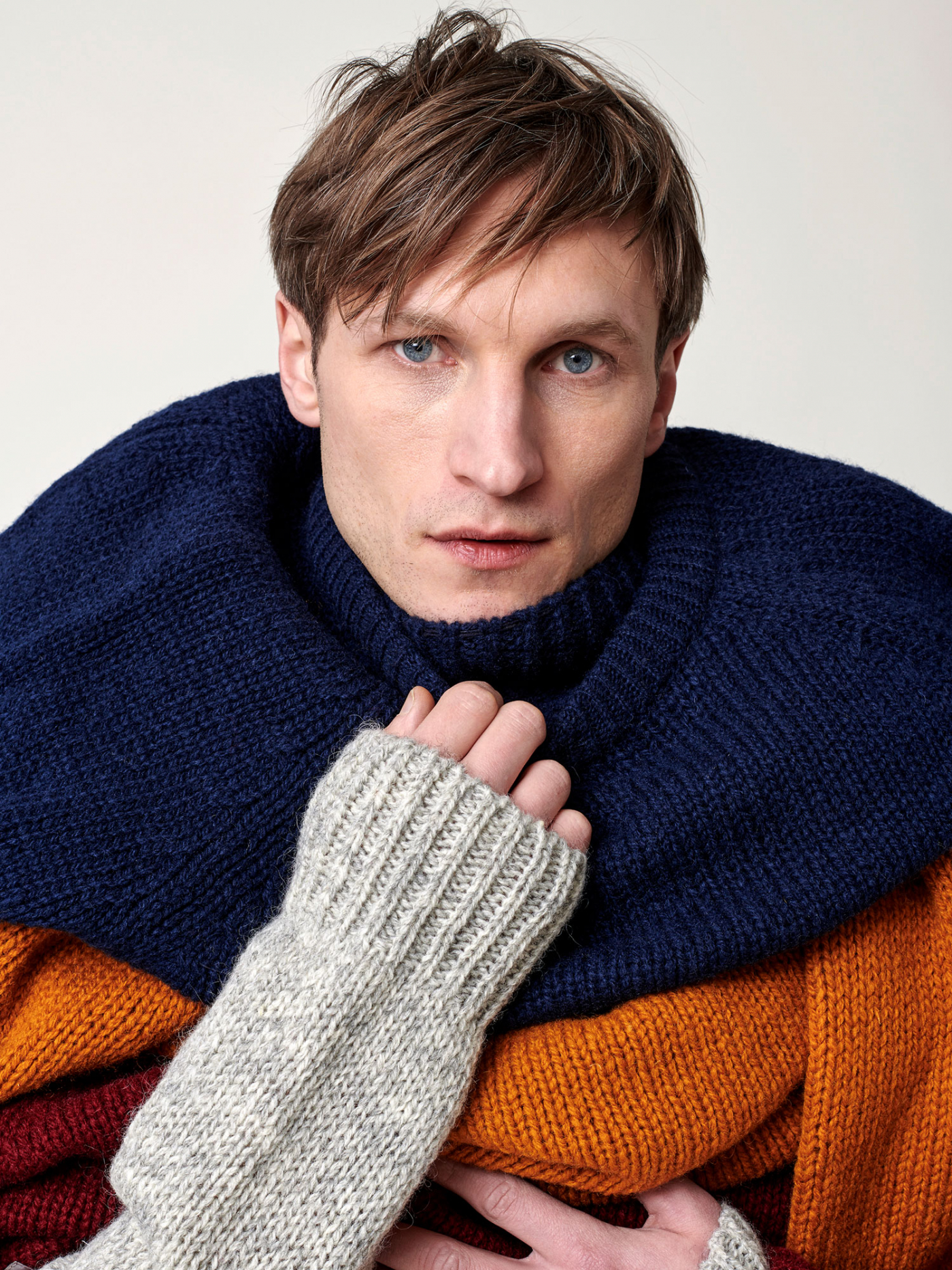 Men's Norrby Wool Sweater - Gray Melange MEN'S