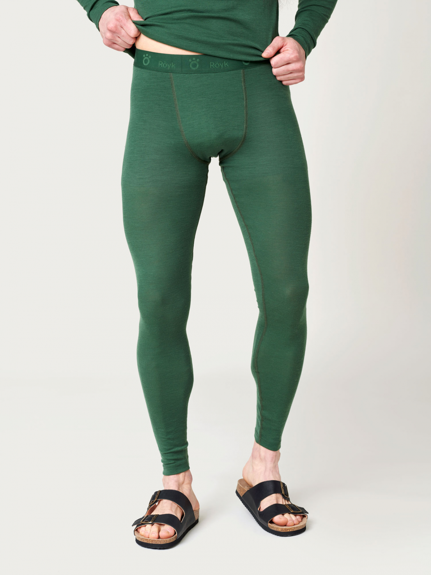 RYDCOT Mens Pants Clearance Men's Print Cotton Breathable Sports Leggings  thermal Long Johns Underwear Pants Green XL 