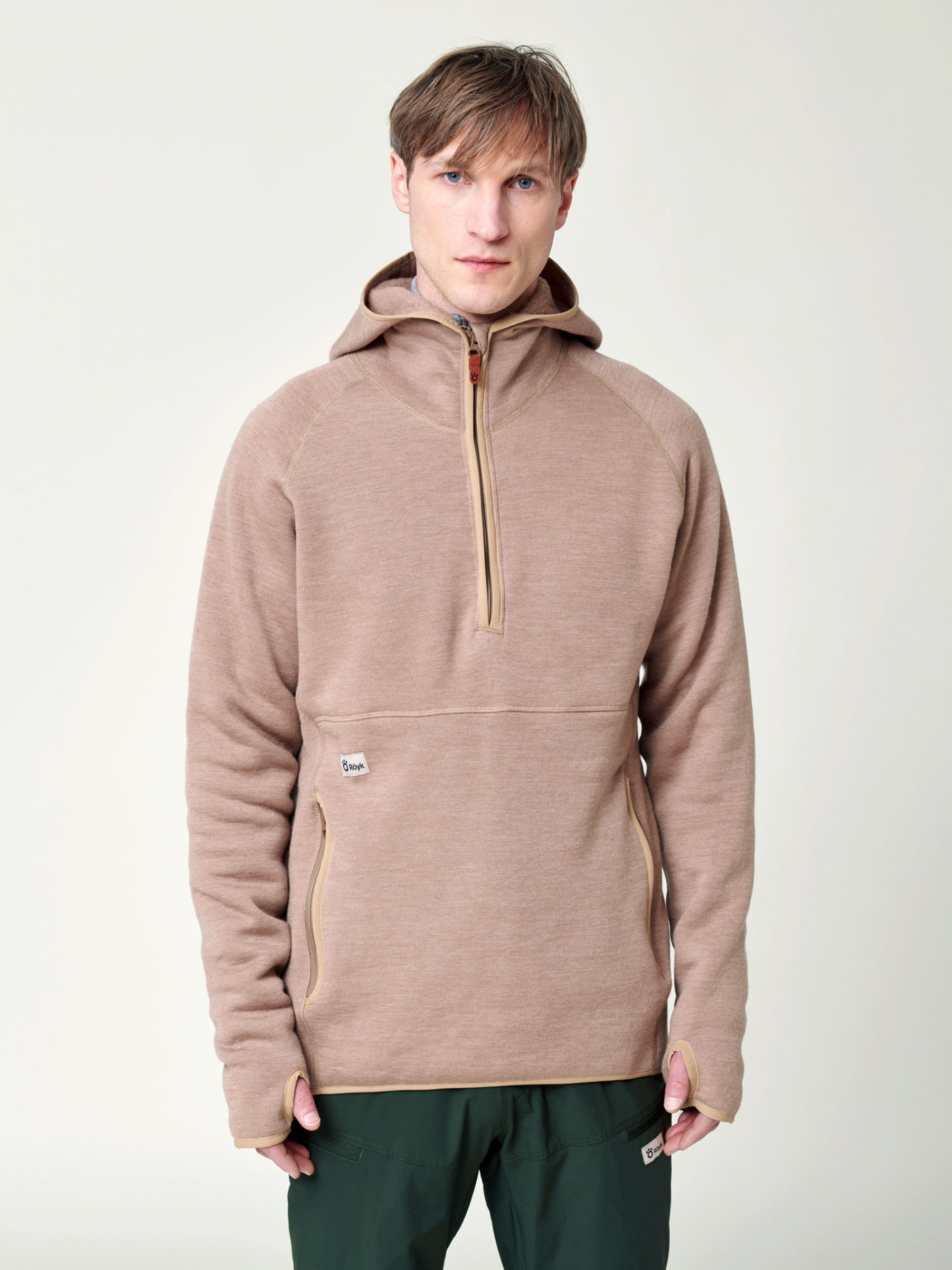 Merino wool zip outlet hoodie men's