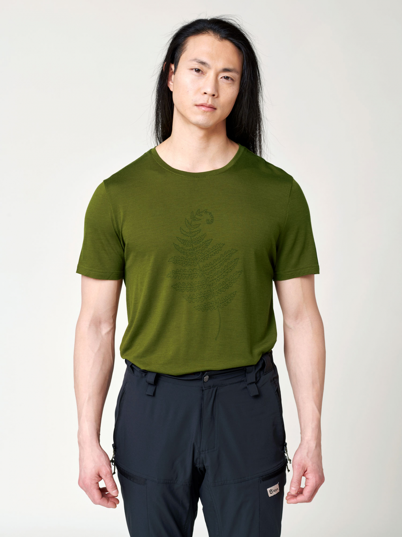 Men's Stroller Merino Tee - Green Fern MEN'S