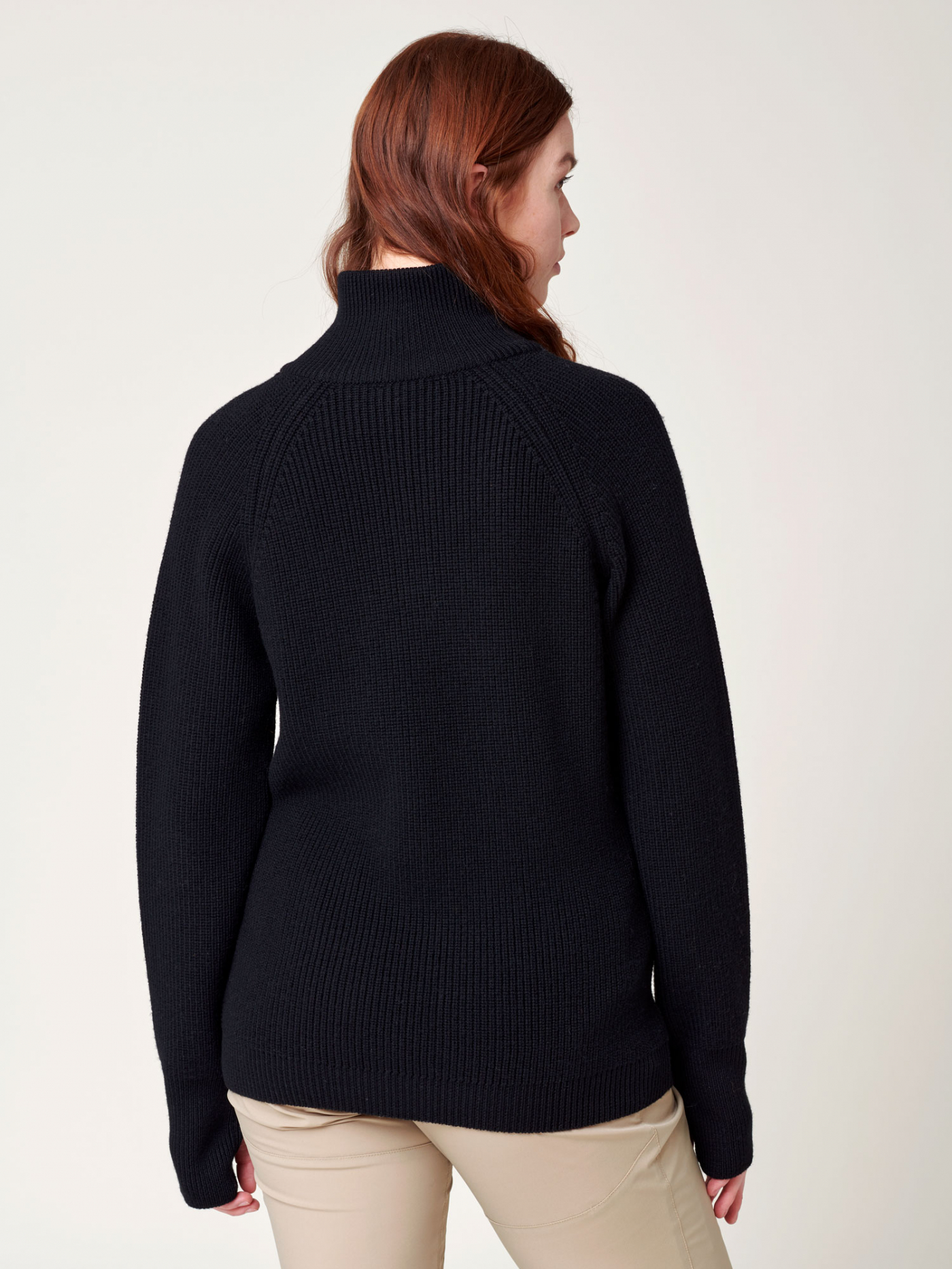 Black wool jumper womens best sale