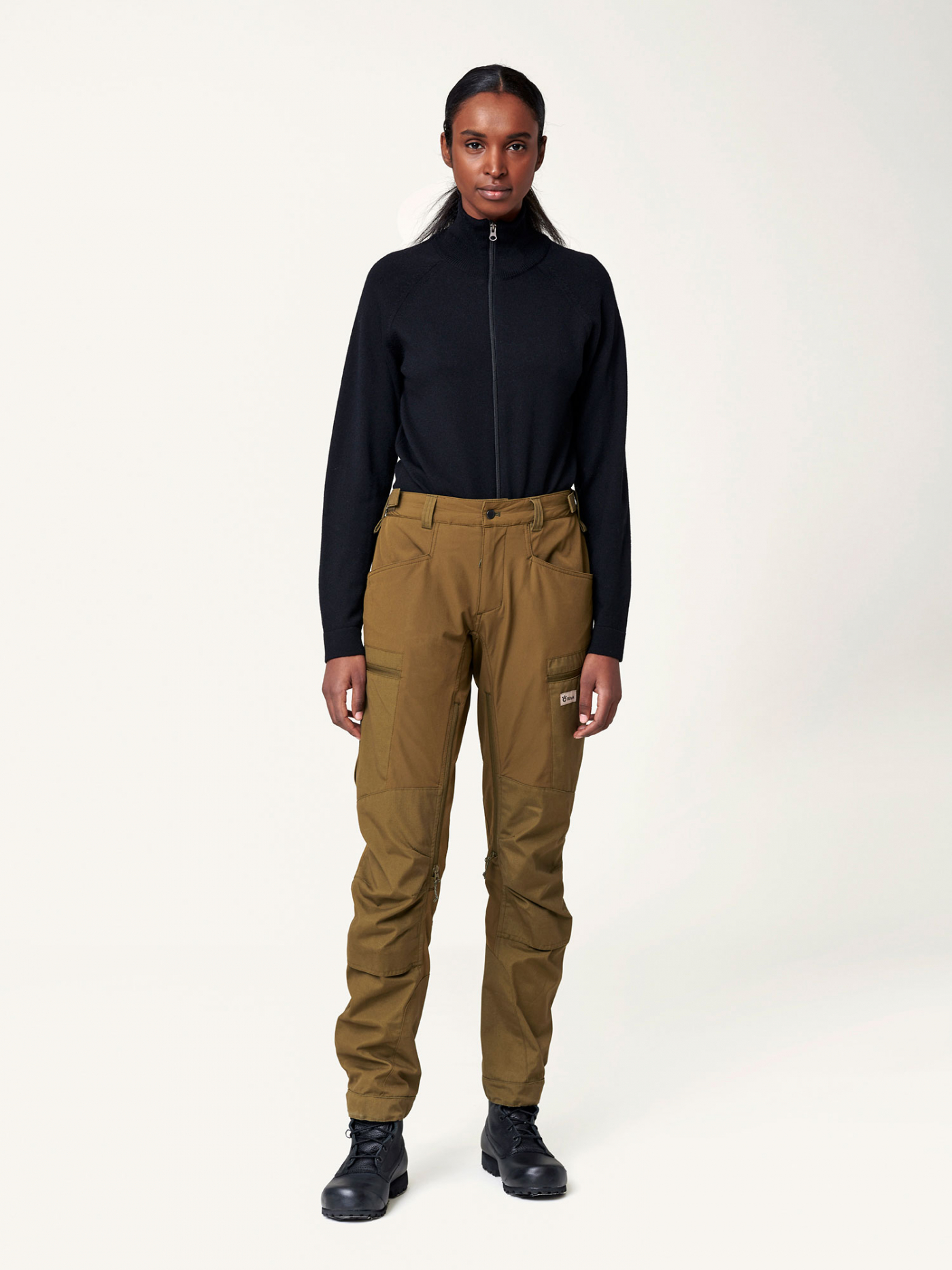 Tailored trousers - Dark khaki green - Ladies | H&M IN