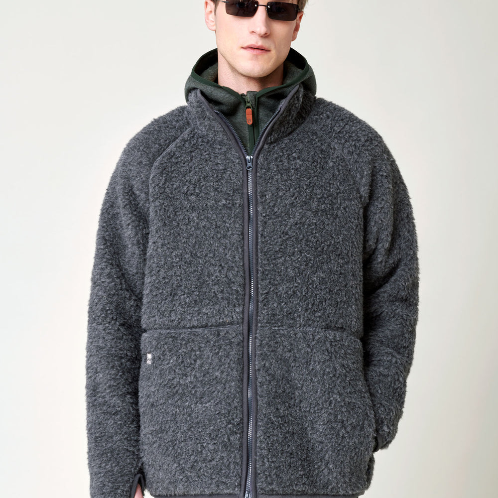 
                  
                    Men's Heavy Wool Pile Jacket - Grey
                  
                