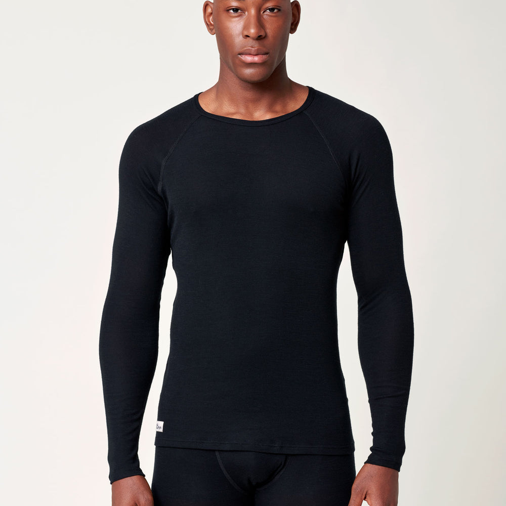 Men's Merino Base Top - Black