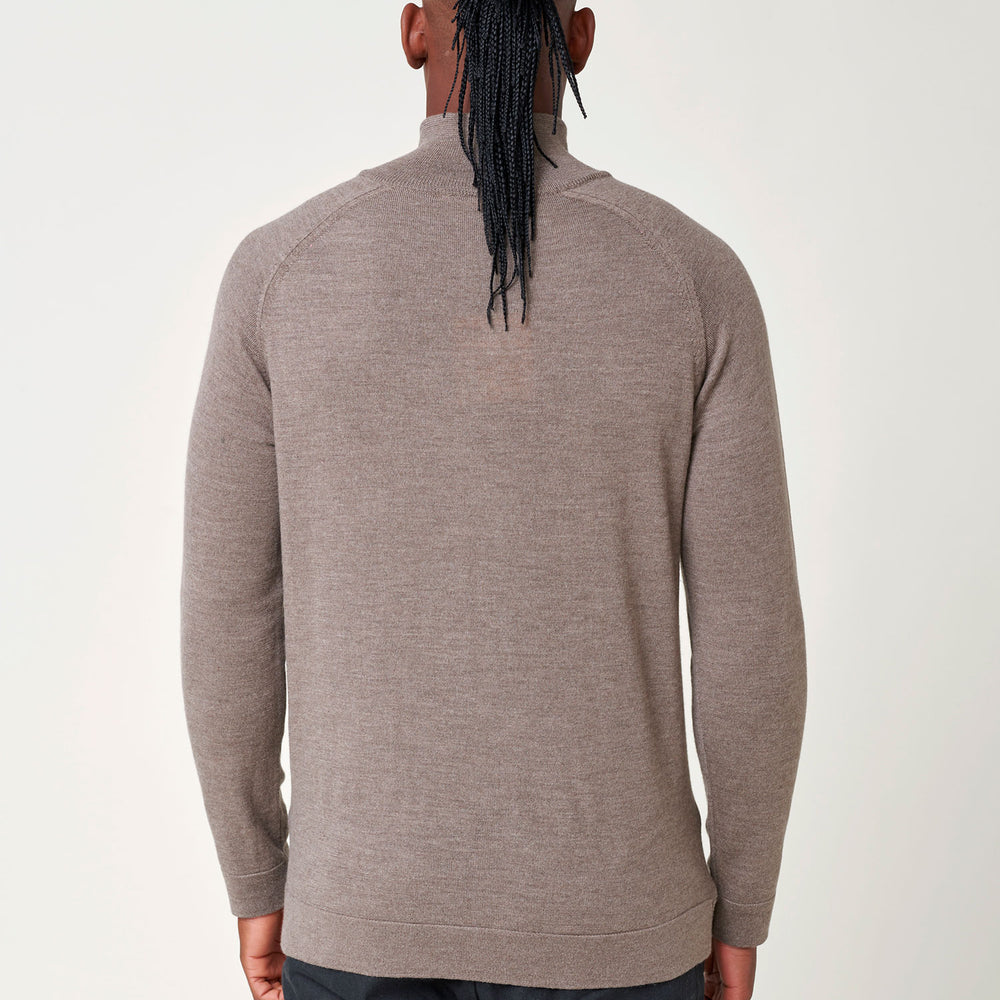 
                  
                    Men's Merino Full Zip Jacket - Beige
                  
                