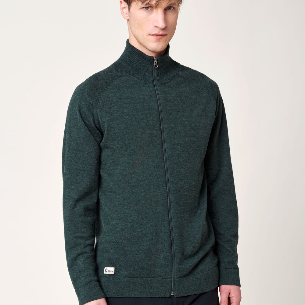 
                  
                    Men's Merino Full Zip Jacket - Green
                  
                