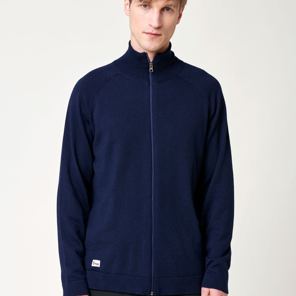 
                  
                    Men's Merino Full Zip Jacket - Navy
                  
                