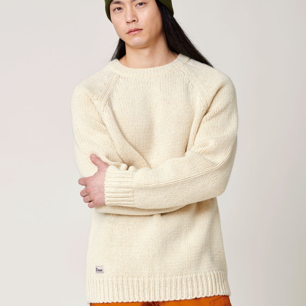 
                  
                    Men's Norrby Wool Sweater - White
                  
                