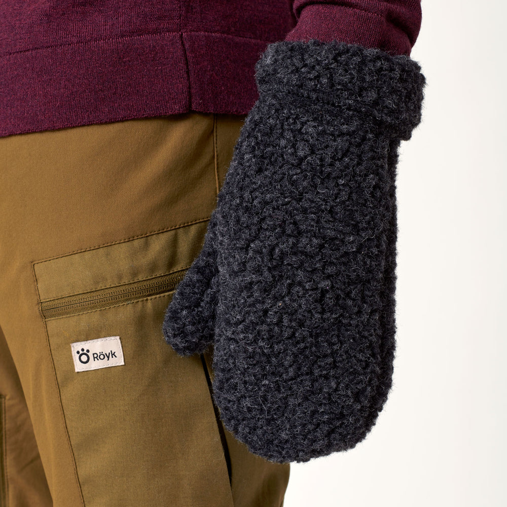 
                  
                    Wool Pile Mittens - Black
                  
                
