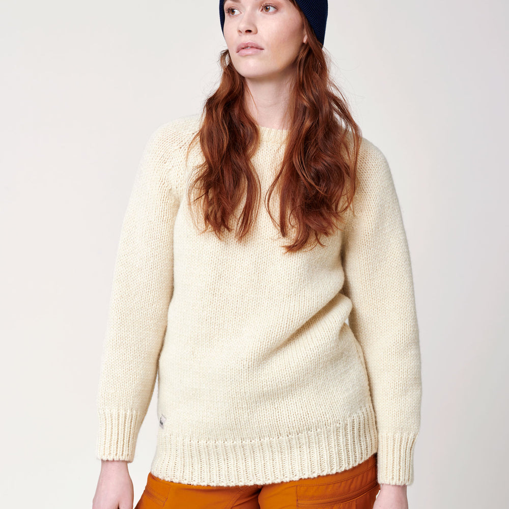 Women's Norrby Wool Sweater - White