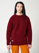 Men's Norrby Wool Sweater - Red Wine