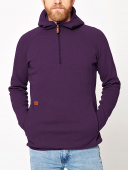 Men's Monk Pullover Wool Hoodie - Purple