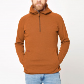 Men's Monk Pullover Wool Hoodie - Orange