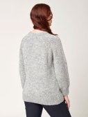 Women's Norrby Wool Sweater - Gray Melange