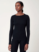 Women's Merino/Bamboo Sweater - Black