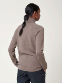 Women's Merino Full Zip Jacket - Light Brown