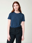 Women's Merino T-shirt - Blue Rowan Leaf