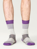 Everyday Merino Socks - Heavy Stripes Purple